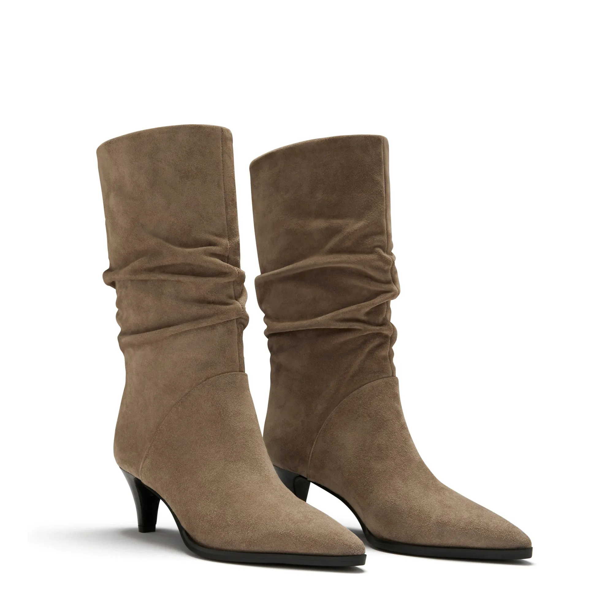 Vendôme Margot taupe suede boots