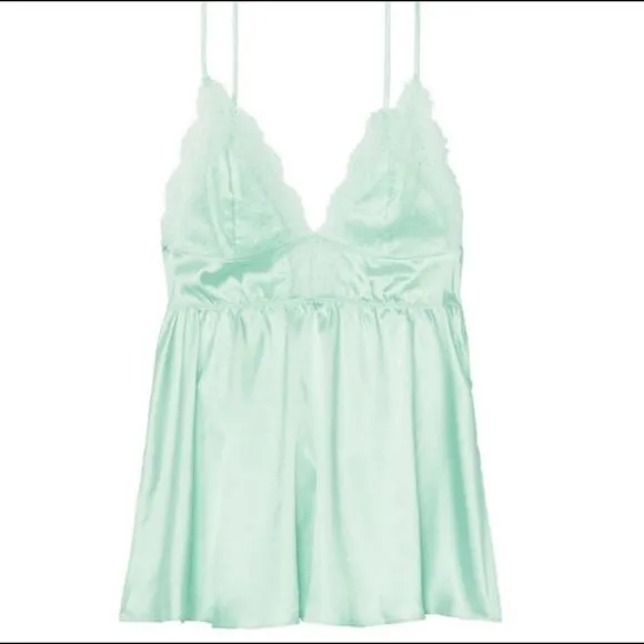VERY SEXY Chantilly Lace Satin Babydoll Slip