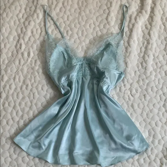 VERY SEXY Chantilly Lace Satin Babydoll Slip