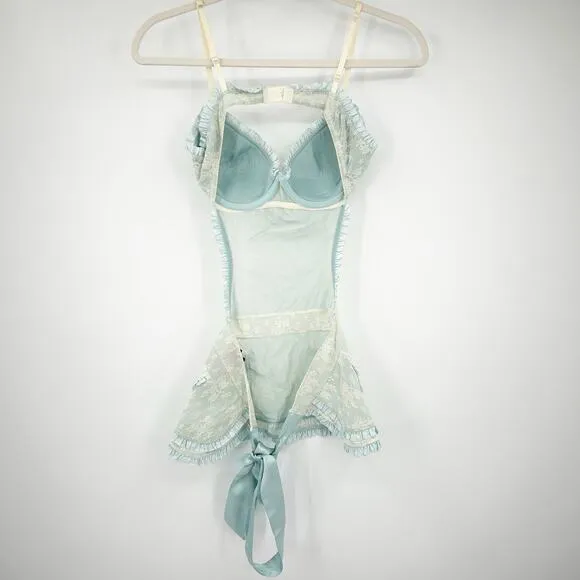 Victoria Secret VS Coquette Sexy Little Things French Maid Lingerie Bustier 36B