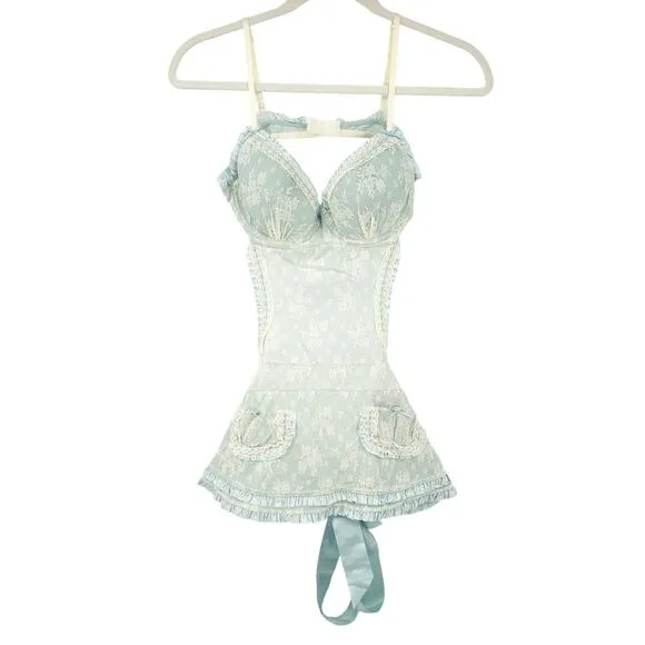 Victoria Secret VS Coquette Sexy Little Things French Maid Lingerie Bustier 36B