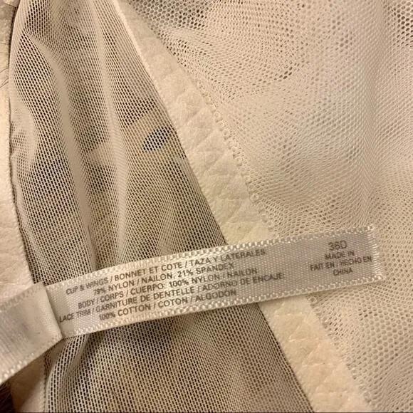 Victoria’s Secret I DO Lingerie Set Size 36D Wedding White Lace Honeymoon Sheer