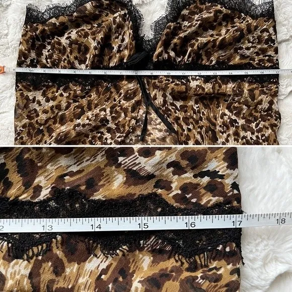 Victoria’s Secret Silk Leopard Print Lingerie L