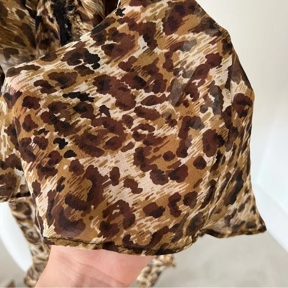 Victoria’s Secret Silk Leopard Print Lingerie L