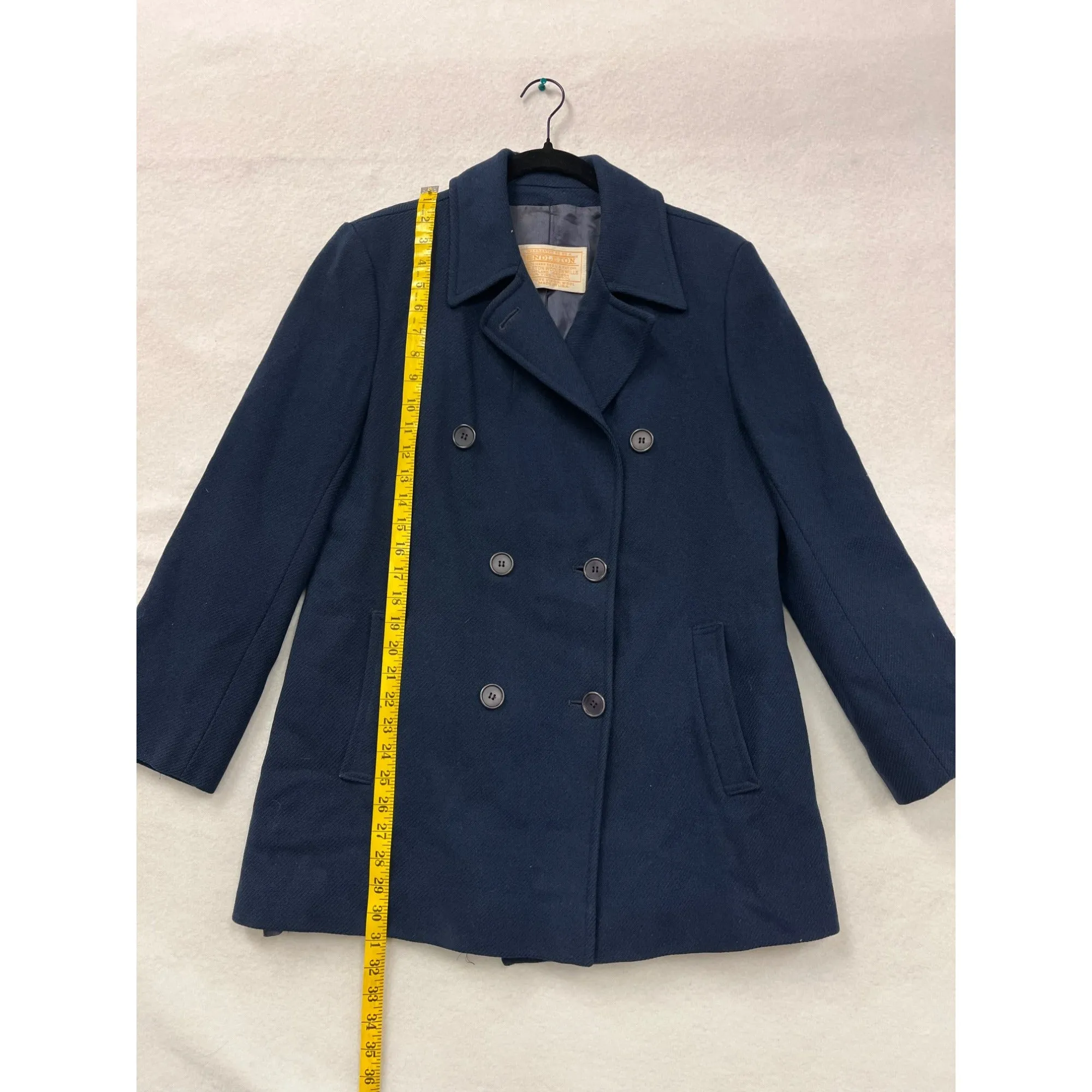 Vintage Pendleton Womens Navy Wool Peacoat Size 10 Double Breasted #6183