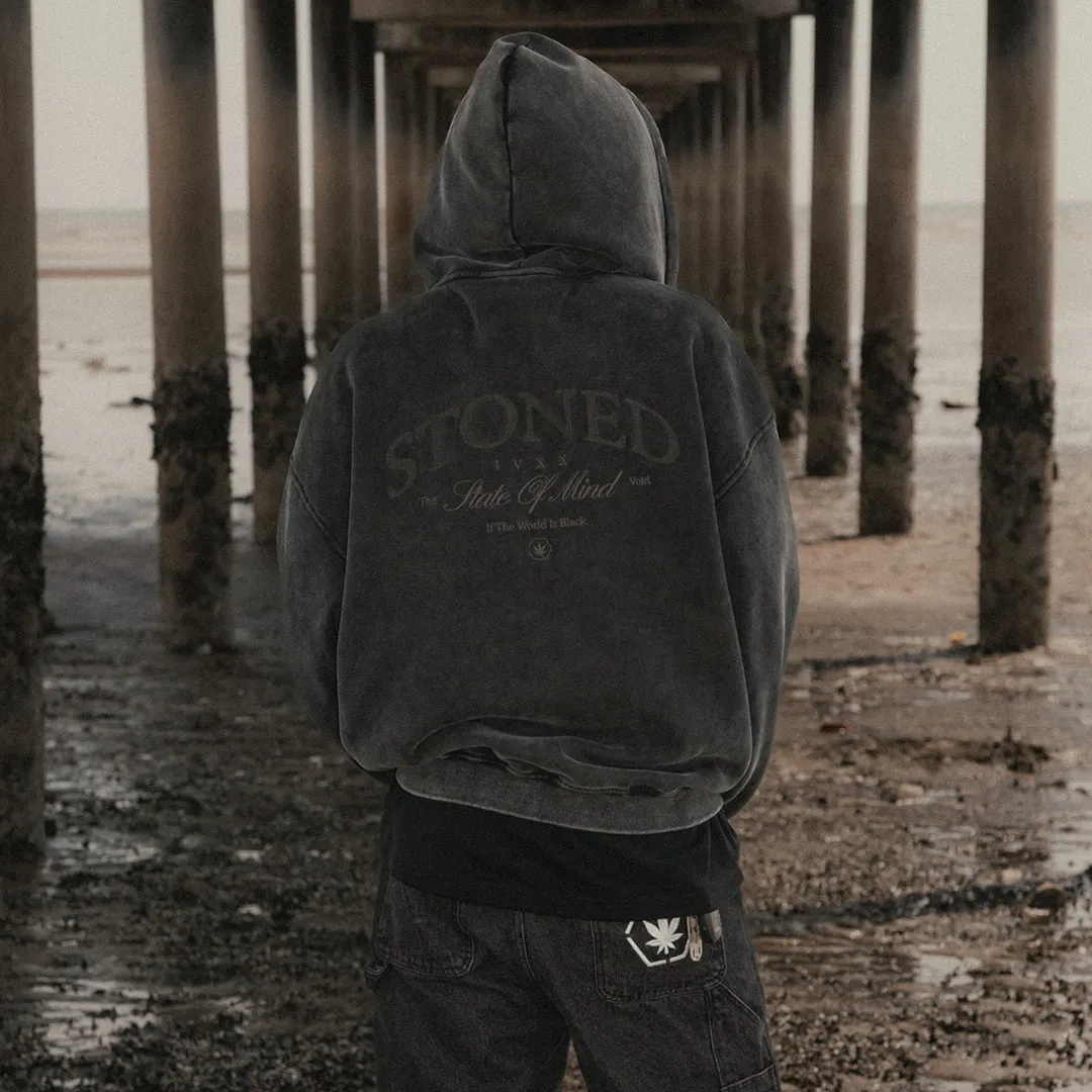Void : Vintage Washed Zip Hoodie Black