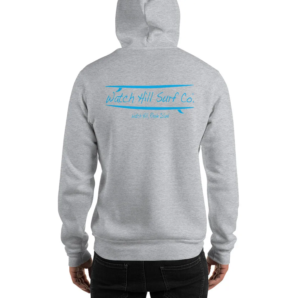 Watch Hill Surf Co. 'Parallel Boards' Unisex Hoodie - (Blue)