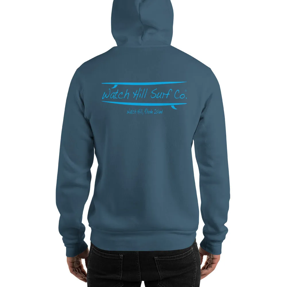 Watch Hill Surf Co. 'Parallel Boards' Unisex Hoodie - (Blue)