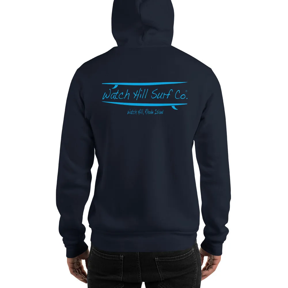 Watch Hill Surf Co. 'Parallel Boards' Unisex Hoodie - (Blue)