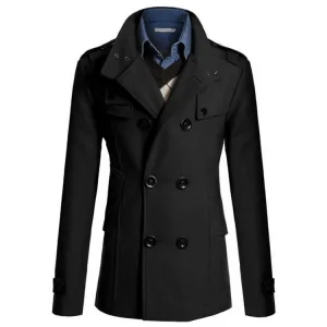 West Louis™ Gentlemen Wool Style Peacoat