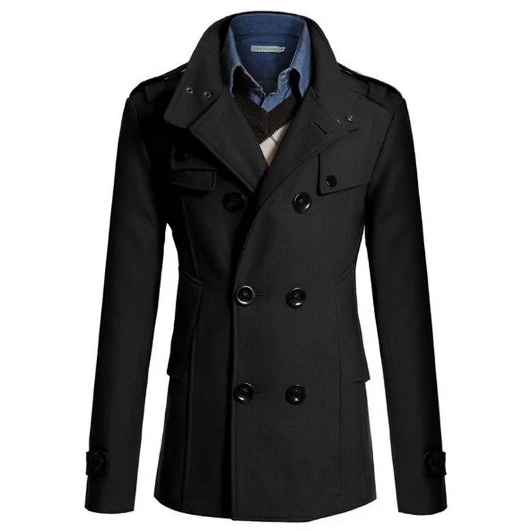 West Louis™ Gentlemen Wool Style Peacoat