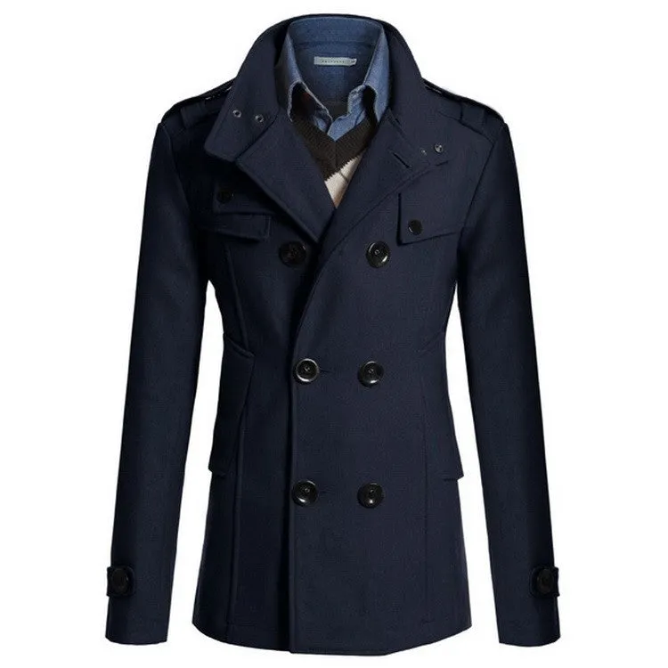 West Louis™ Gentlemen Wool Style Peacoat
