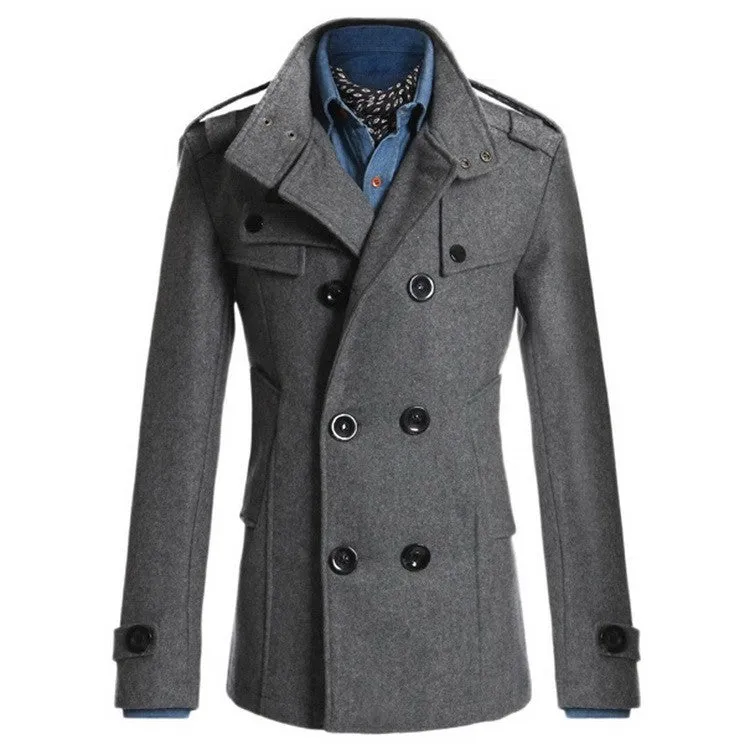 West Louis™ Gentlemen Wool Style Peacoat