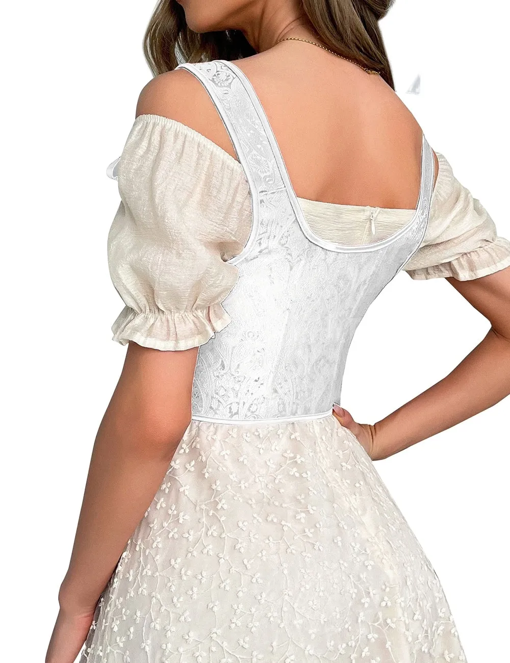 White 9 Pieces Plastic Bones sexy corset