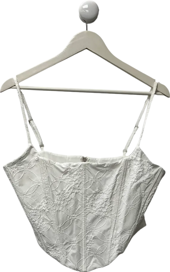 White Fox White Corset With Adjustable Straps UK XL