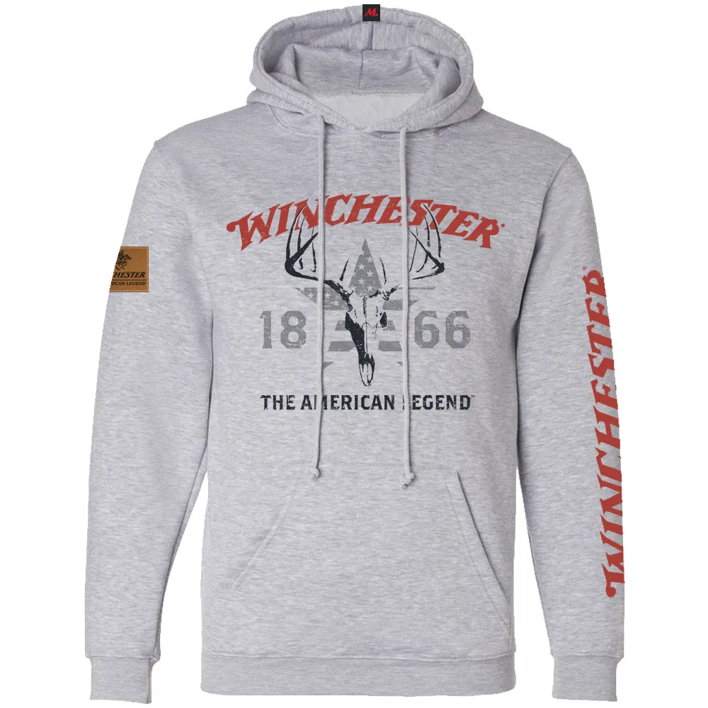 Winchester Legend - Skull Flag USA - Fleece Pullover Hoodie