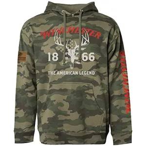 Winchester Legend - Skull Flag USA - Fleece Pullover Hoodie