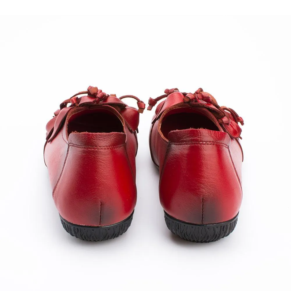 Women Flats Genuine Leather Shoes Women Casual Loafers