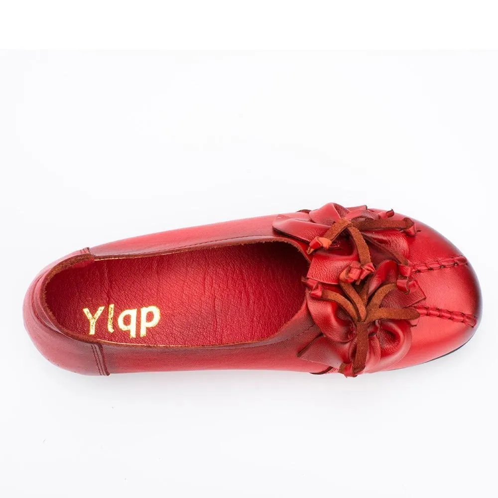Women Flats Genuine Leather Shoes Women Casual Loafers