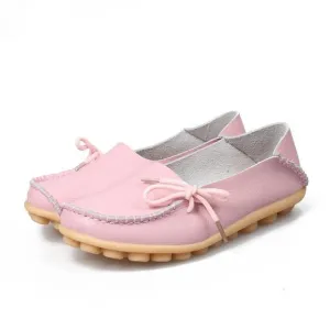 Women Flats Shoes  Large Size Real Leather Mommy Shoes