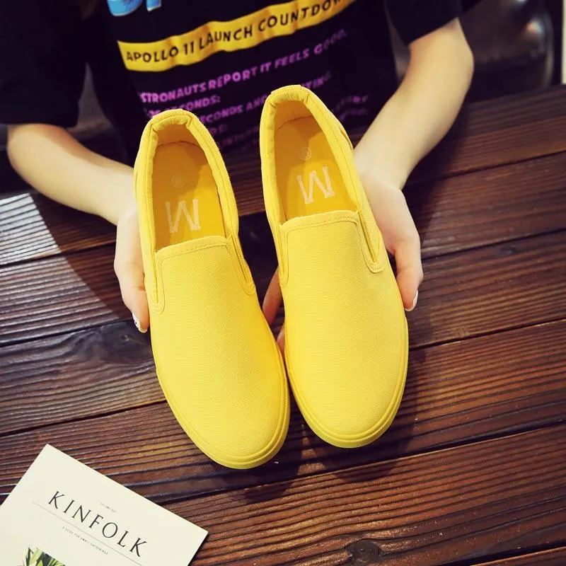 women flats shoes slip-on loafers women canvas shoes casual ladies shoes