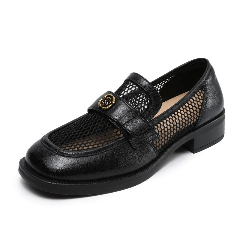 Women Minimalism Hollow Mesh Casual Loafers