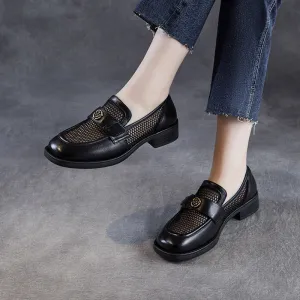 Women Minimalism Hollow Mesh Casual Loafers