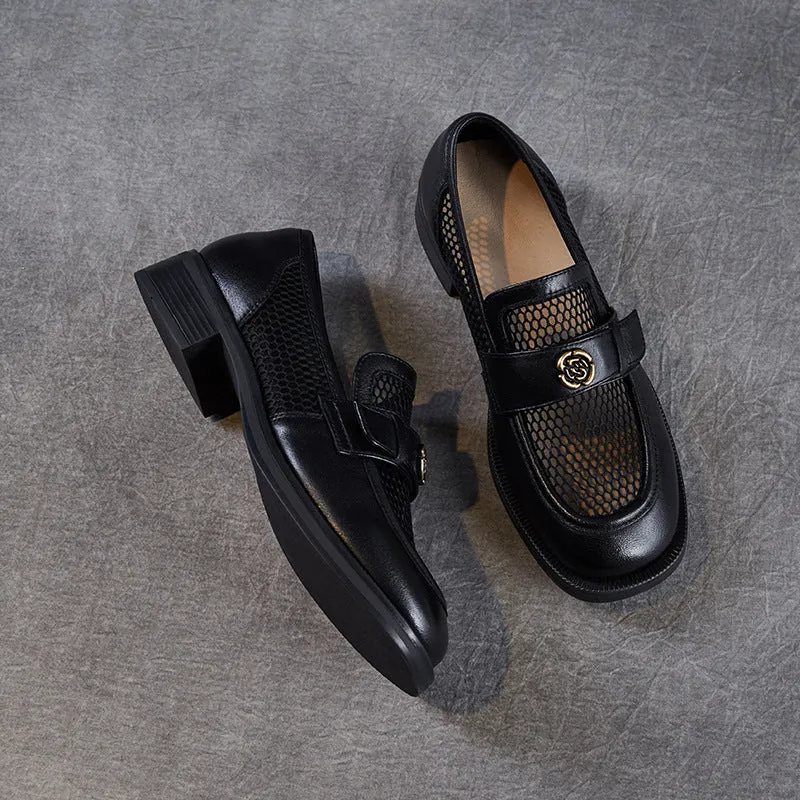 Women Minimalism Hollow Mesh Casual Loafers