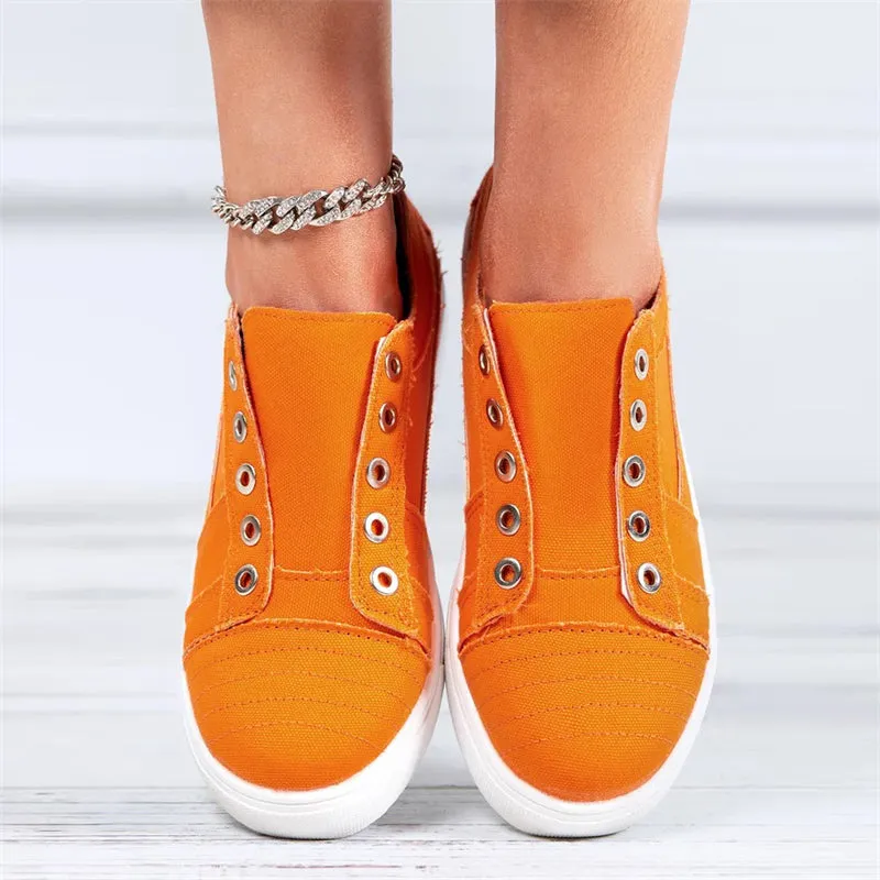 Women's Casual Simple Large Size Canvas Shoes