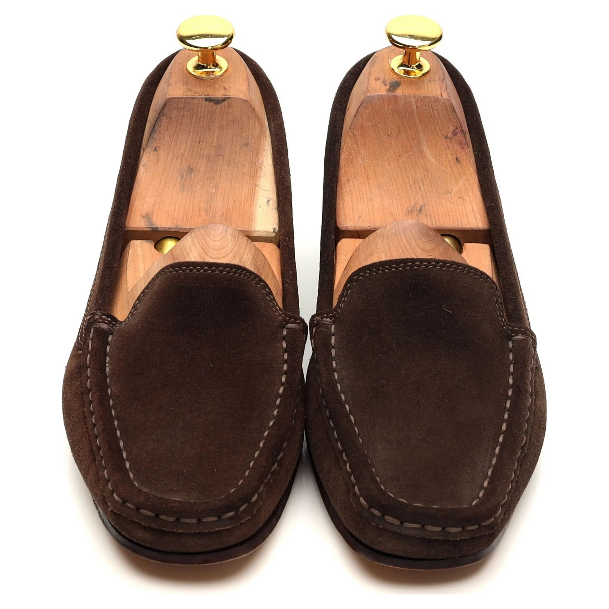 Women's Dark Brown Suede Loafers UK 5.5 EU 38.5