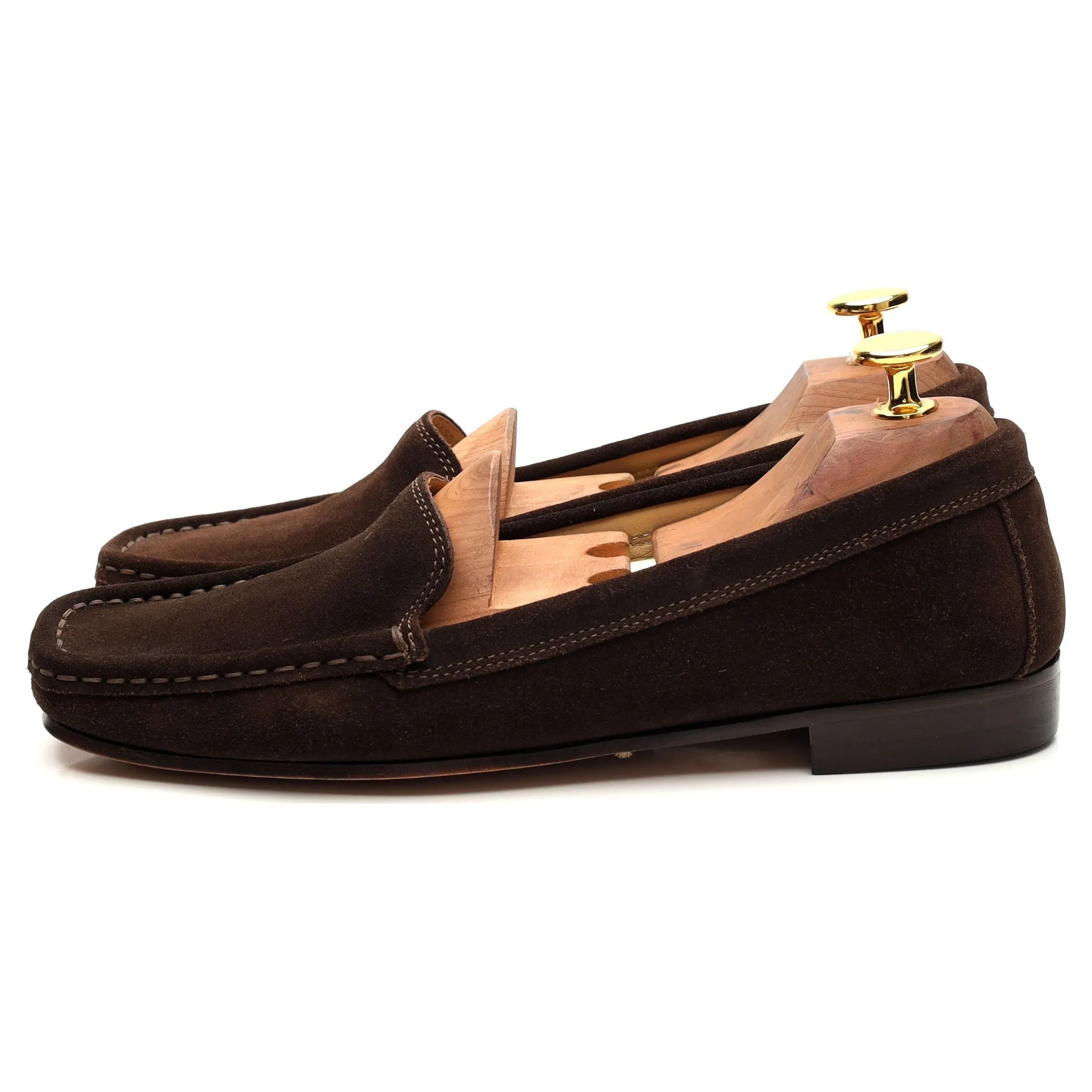Women's Dark Brown Suede Loafers UK 5.5 EU 38.5