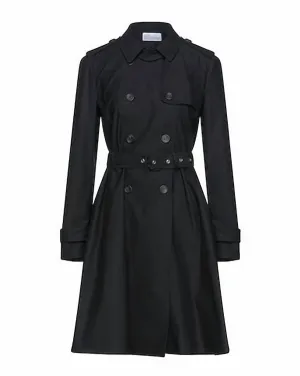 Women's Double Breasted Long Peacoat In Black