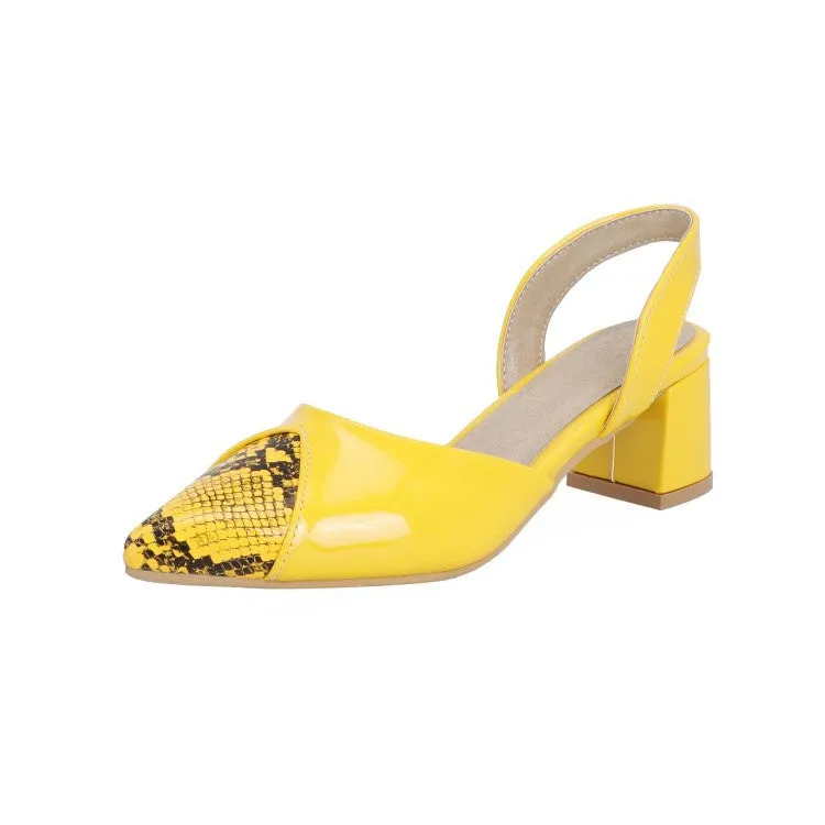 Women's Mid Heel Slingbacks Sandals