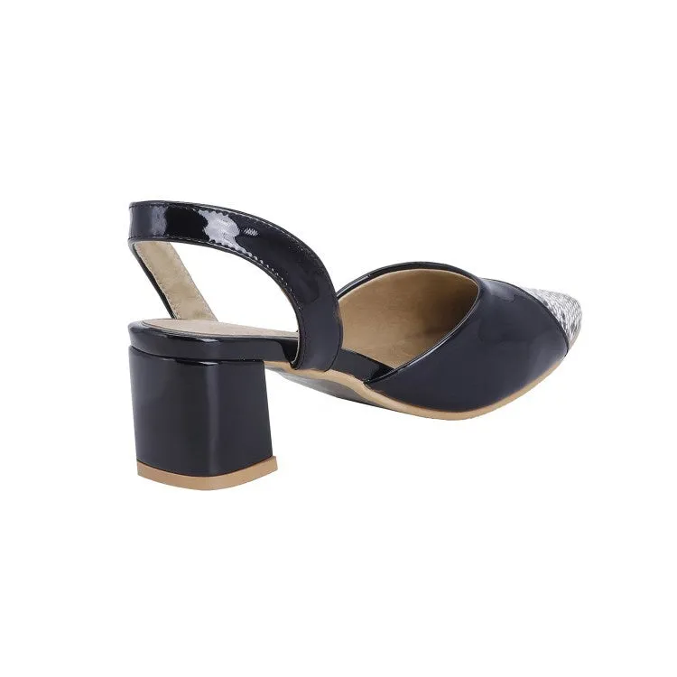 Women's Mid Heel Slingbacks Sandals