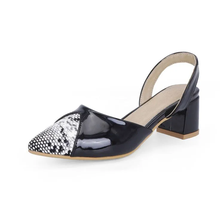 Women's Mid Heel Slingbacks Sandals