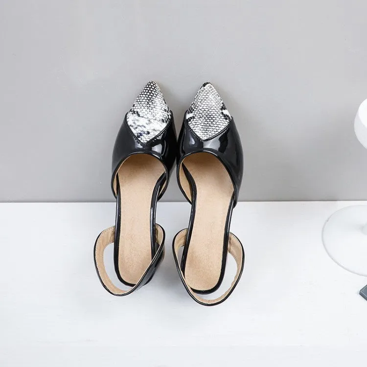 Women's Mid Heel Slingbacks Sandals