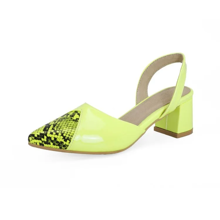 Women's Mid Heel Slingbacks Sandals