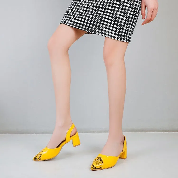Women's Mid Heel Slingbacks Sandals