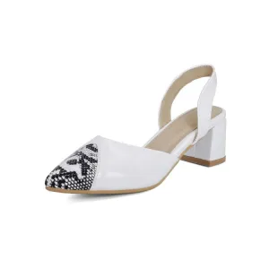 Women's Mid Heel Slingbacks Sandals
