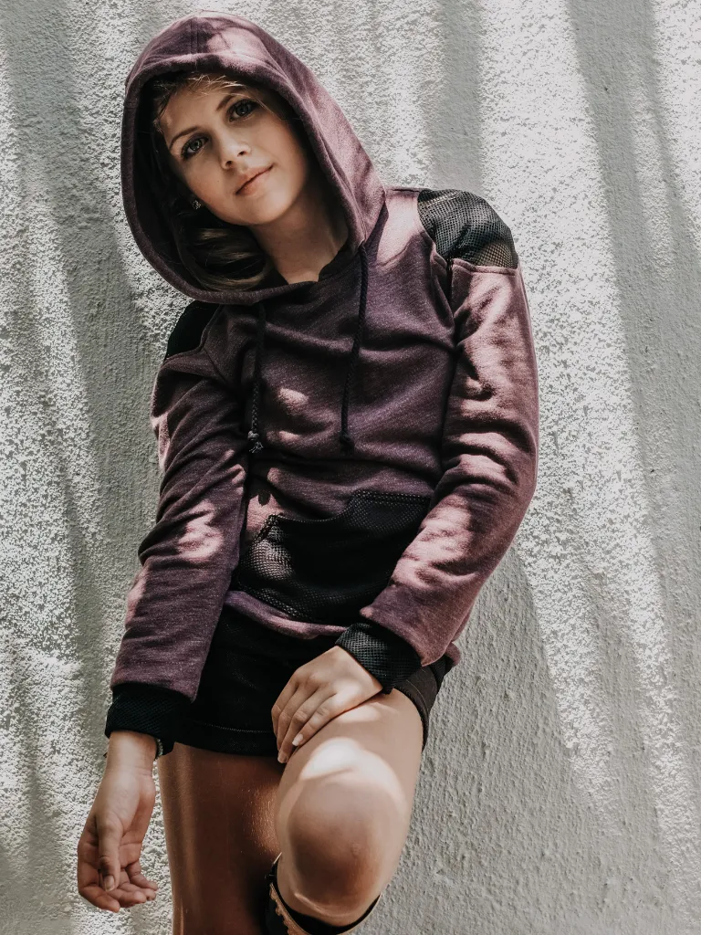 Women's Organic Cotton Cold Shoulder Hoodie