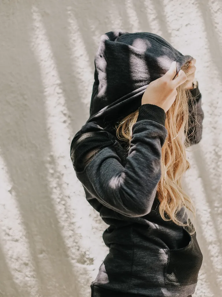 Women's Organic Cotton Cold Shoulder Hoodie