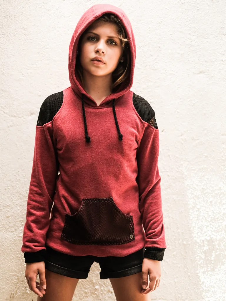 Women's Organic Cotton Cold Shoulder Hoodie