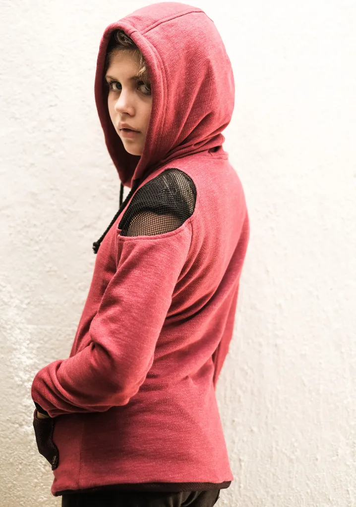 Women's Organic Cotton Cold Shoulder Hoodie
