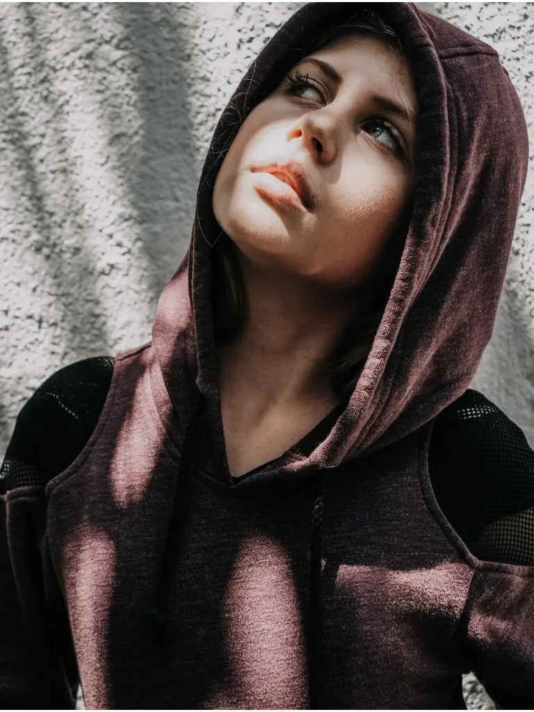 Women's Organic Cotton Cold Shoulder Hoodie