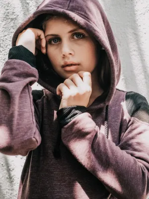 Women's Organic Cotton Cold Shoulder Hoodie