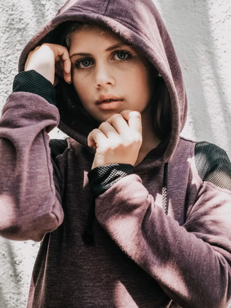Women's Organic Cotton Cold Shoulder Hoodie