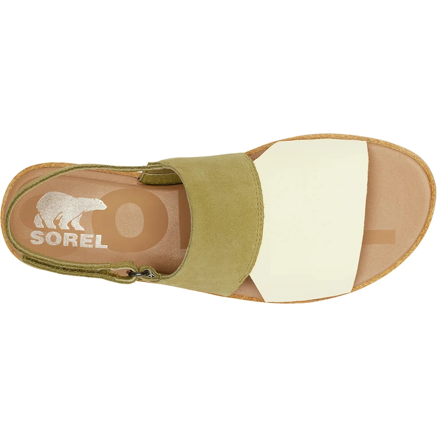 Women's Sorel | Ella ll Slingback Sandal | Olive Shade and Chalk