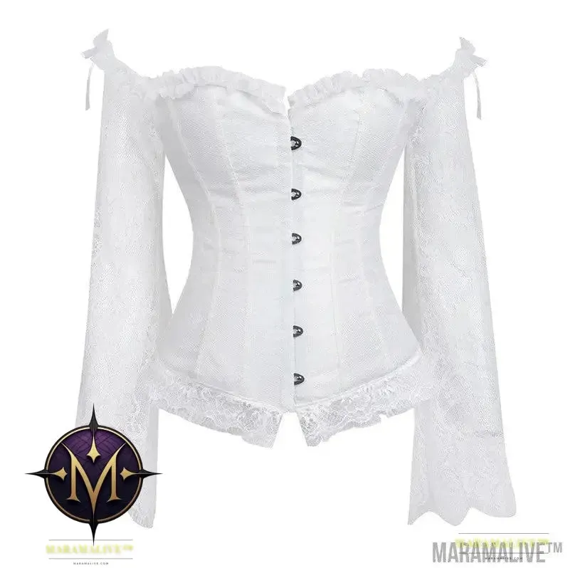 Women's Steampunk Gothic Lace Corset Bustier Top