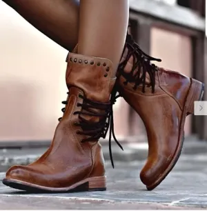 Women's studded rustic charm boots