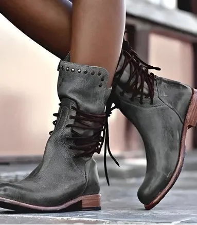 Women's studded rustic charm boots